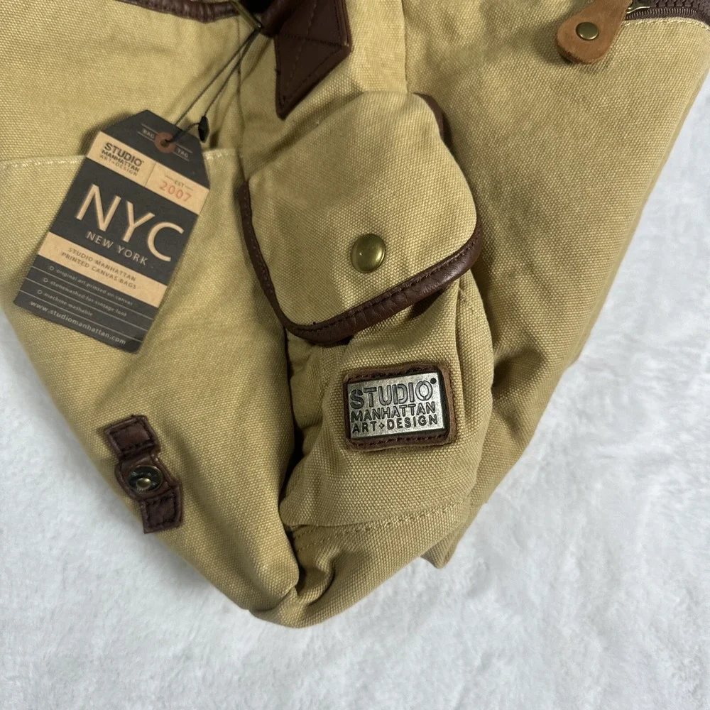 Studio Manhattan Cross Body Crossbody Messenger Canvas Bag